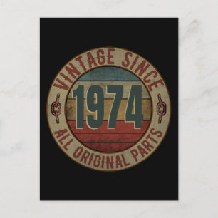 VINTAGE SEIT 1974 ALTE ORIGINALTEILE. POSTKARTE