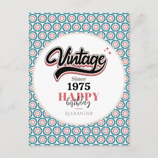 Vintage seit - 1975 postkarte (Vorderseite)