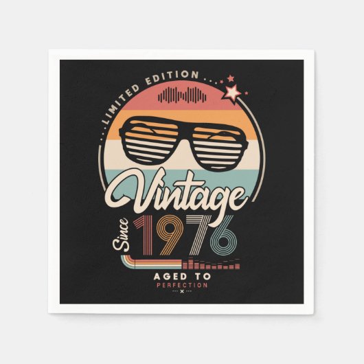 Vintage seit 1976 serviette (Vorderseite)