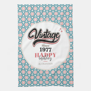 Vintage seit - 1977 geschirrtuch