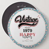 Vintage seit - 1979 button (Vorne & Hinten)