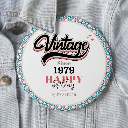 Vintage seit - 1979 button (Beispiel)