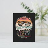Vintage seit 1979 postkarte (Stehend Vorderseite)