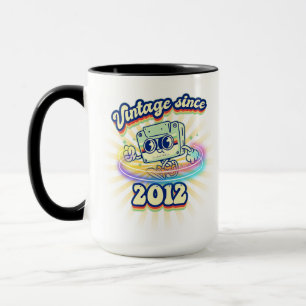 Vintage seit 2012 Nostalgische & Vintage Musik Tasse