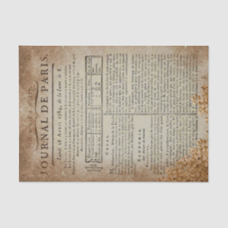 Vintage Seite aus dem Journal de Paris Seidenpapier