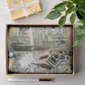 Vintage Seiten und Nähzubehör Seidenpapier (Geschenk)