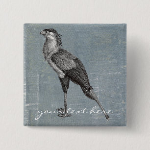 Vintage Sekretärvogel Button