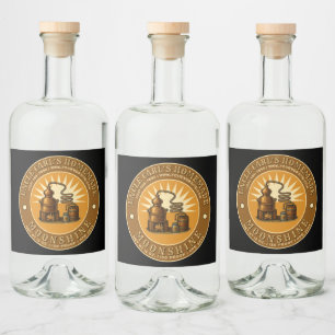 Vintage selbstgefertigte Moonshine-Vorlage Alkoholflaschenetikett