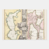 VINTAGE SELTENE KARTE BELGICA KASPIAN MOND | GESCHENKPAPIER SET (Vorderseite 2)