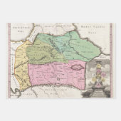 VINTAGE, seltene KARTE NEUSEELAND-ASIEN-ARMENIEN | Geschenkpapier Set (Vorderseite 3)