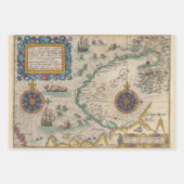 VINTAGE, seltene KARTE NEUSEELAND-ASIEN-ARMENIEN | Geschenkpapier Set (Vorderseite 2)