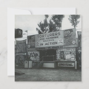 Vintage "seltsame Attraktion" Flachnotierkarte