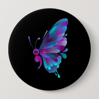 Vintage Semicolon Butterfly Semi-Colon Button