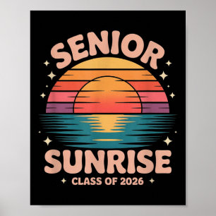 Vintage Senior Sunrise 2026 Absolventen von Cl Poster