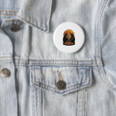 Vintage-Sensenmann-Halloween-Kürbis-Vektor-Desi Button (Beispiel)