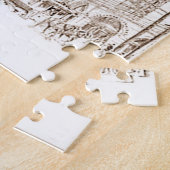 Vintage Sepia-Ätzprogrammlinien Puzzle (Seite)