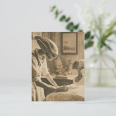 Vintage Sepia-Außerirdischen Postkarte (Stehend Vorderseite)