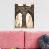 Vintage Sepia Brooklyn Bridge Leinwanddruck (Insitu (Wohnzimmer))