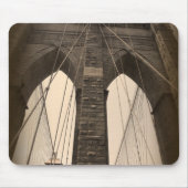 Vintage Sepia-Brooklyn-Brücke Mousepad (Vorne)