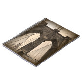 Vintage Sepia-Brooklyn-Brücke Notizblock (Linke Seite)