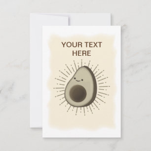 Vintage-Sepia-Cartoons-Avocado Karte