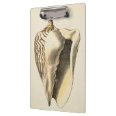 Vintage Sepia Conch-Muschel Klemmbrett (Links)
