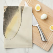 Vintage Sepia Conch-Muschel Küchentuch (Viertel Falte)