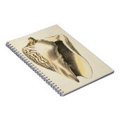 Vintage Sepia Conch-Muschel Notizblock (Rechte Seite)