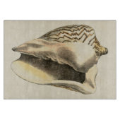 Vintage Sepia Conch-Muschel Schneidebrett (Vorderseite)