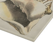 Vintage Sepia Conch-Muschel Schneidebrett (Ecke)