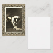 Vintage Sepia-Flat-Note-Karte Mitteilungskarte (Vorne/Hinten)