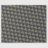 Vintage Sepia-Hummeln-Flotte Geschenkpapier (Flach)