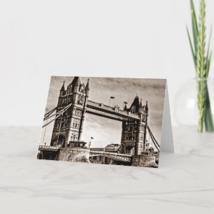 Vintage-Sepia London Tower Bridge Karte