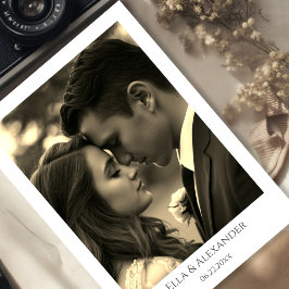 Vintage Sepia Photo Save The Date