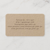 Vintage Sepia-Reise Visitenkarte (Rückseite)