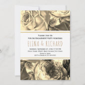 Vintage sepia Rose Hochzeitsfeier Einladung (Vorderseite)
