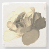 Vintage Sepia-Rose Steinuntersetzer (Vorderseite)