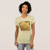 Vintage Sepia Rose With Raindrops Personalized T-Shirt (Vorne ganz)