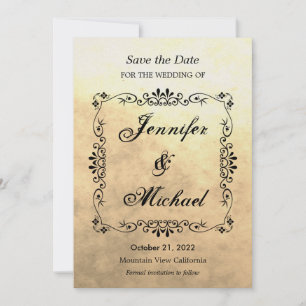Vintage Sepia Save the Date Hochzeit