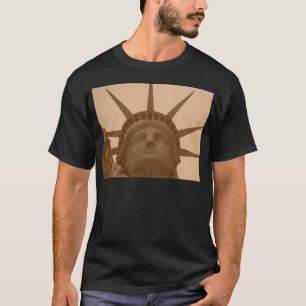 Vintage Sepia Tone Freiheitsstatue T-Shirt
