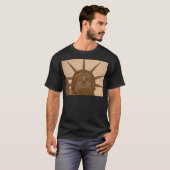 Vintage Sepia Tone Freiheitsstatue T-Shirt (Vorne ganz)