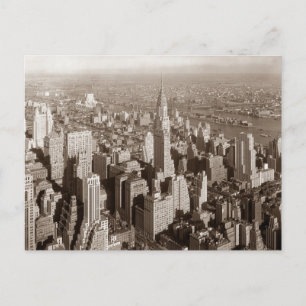 Vintage Sepia-Tönung New York Postkarte