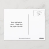 Vintage Sepia Zinnia Flower Personalized Postkarte (Rückseite)