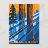 Vintage Sequoia Nationalparkreise Postkarte (Vorderseite)