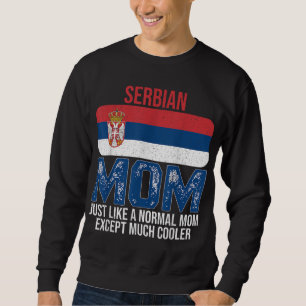 Vintage serbische Mama Serbien Flaggen-Design Mutt Sweatshirt