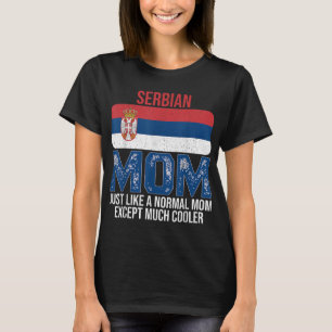 Vintage serbische Mama Serbien Flaggen-Design Mutt T-Shirt