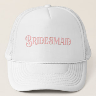 Vintage SerienTypografie Blush Pink Bridesmaid Truckerkappe