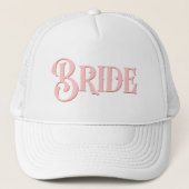Vintage SerienTypografie Blush Pink Bridge Truckerkappe (Vorderseite)