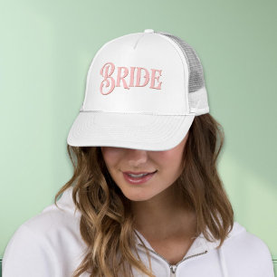 Vintage SerienTypografie Blush Pink Bridge Truckerkappe