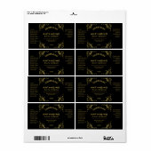 Vintage Serumschilder aus Schwarz und Gold (Vorne)